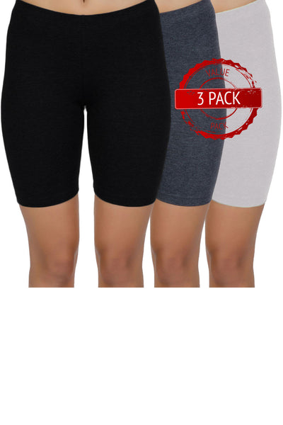 3 Pack of Cotton Spandex Bike Shorts