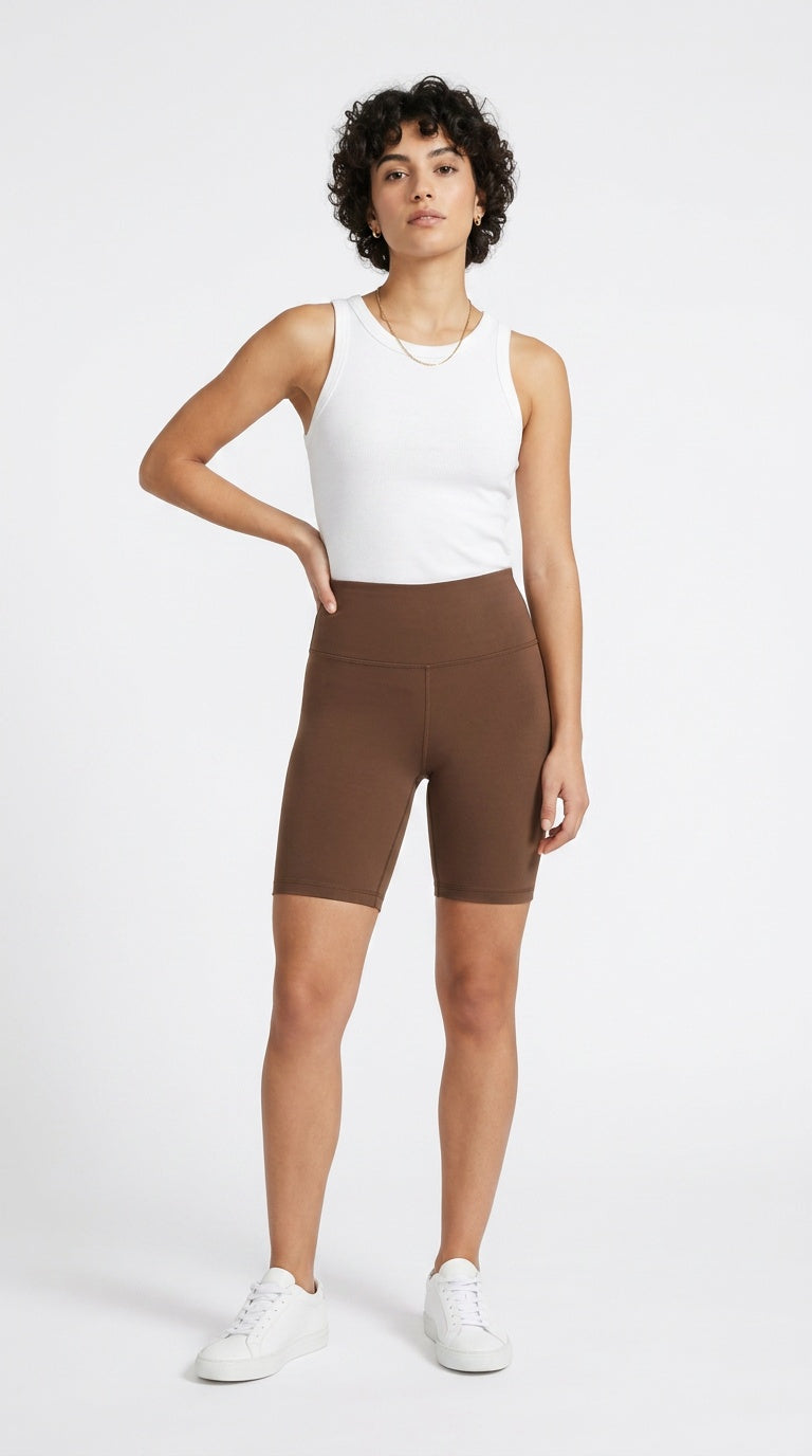 INTOUCH Organic Cotton High-Waisted Bike Shorts