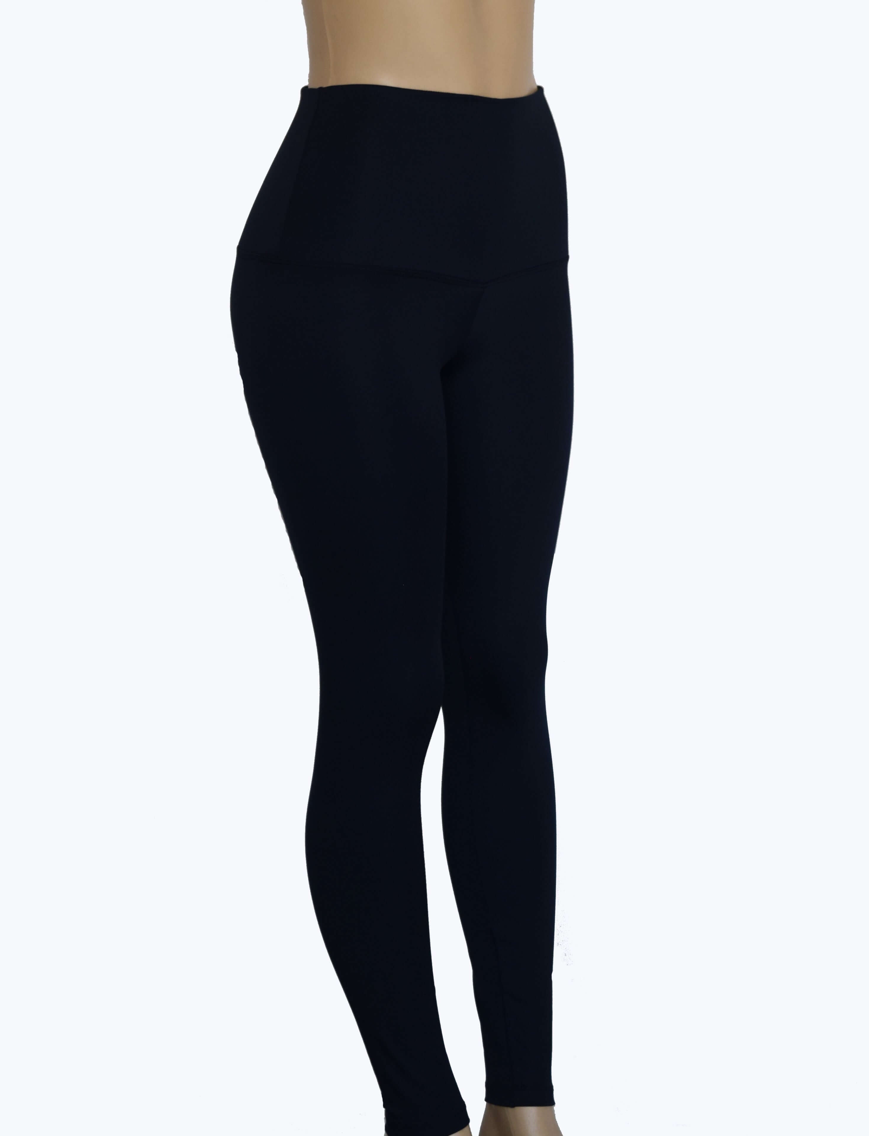 Black leggings on a white background