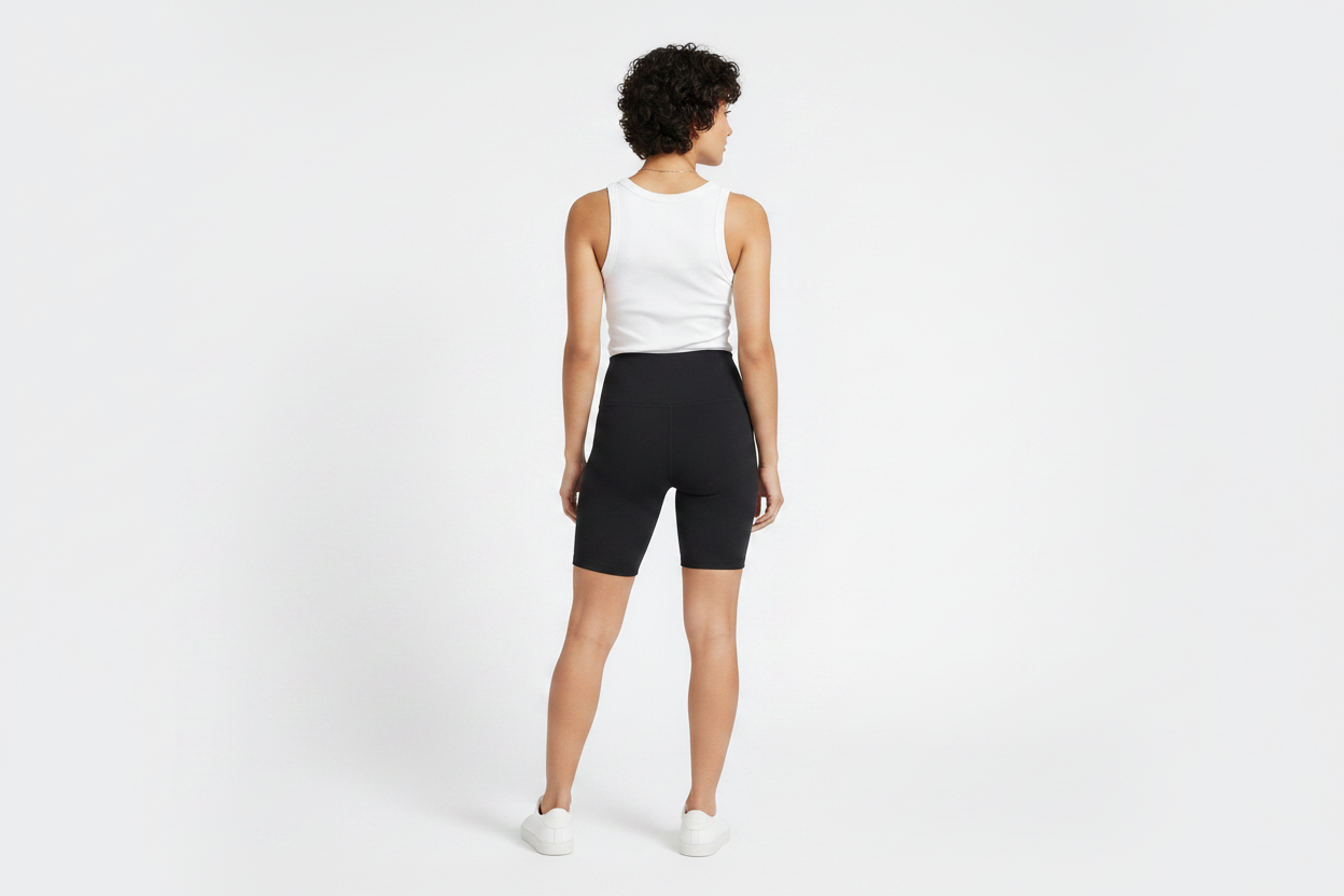 Organic Cotton Bike Shorts Black - Back