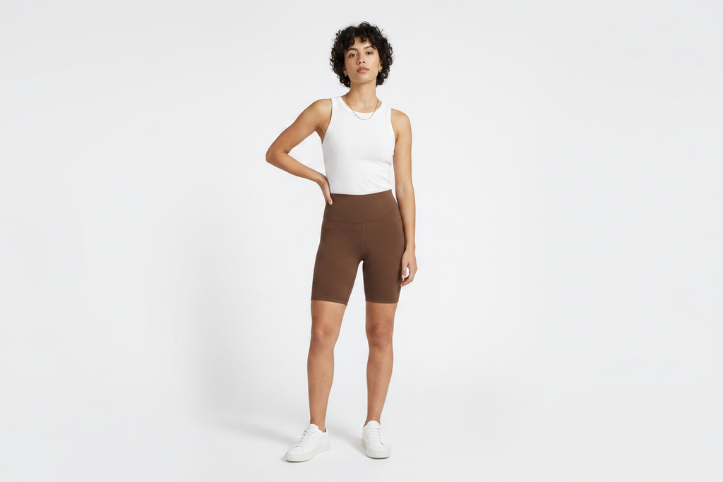 Organic Cotton Bike Shorts - Mocha