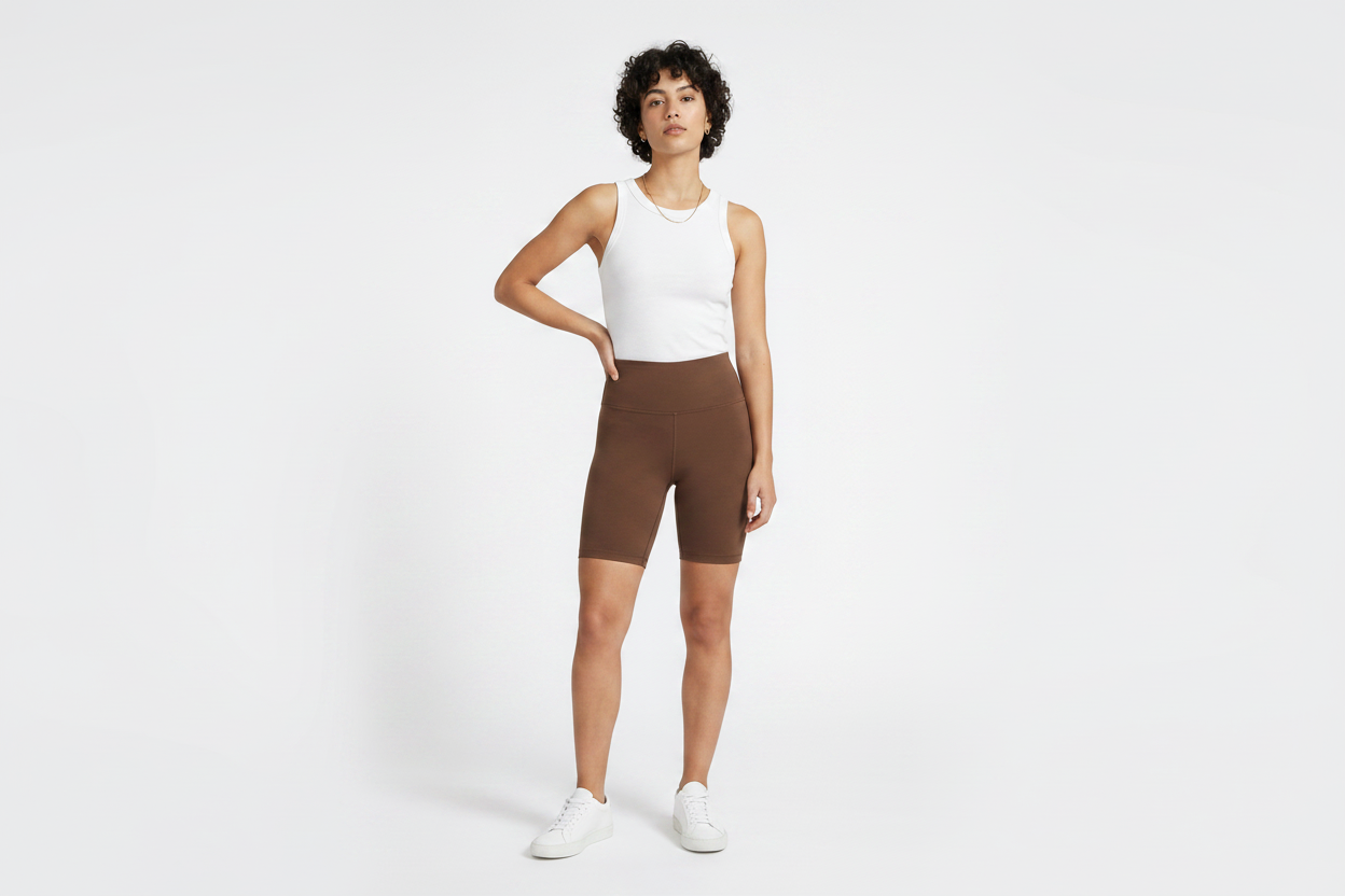 Organic Cotton Bike Shorts - Mocha