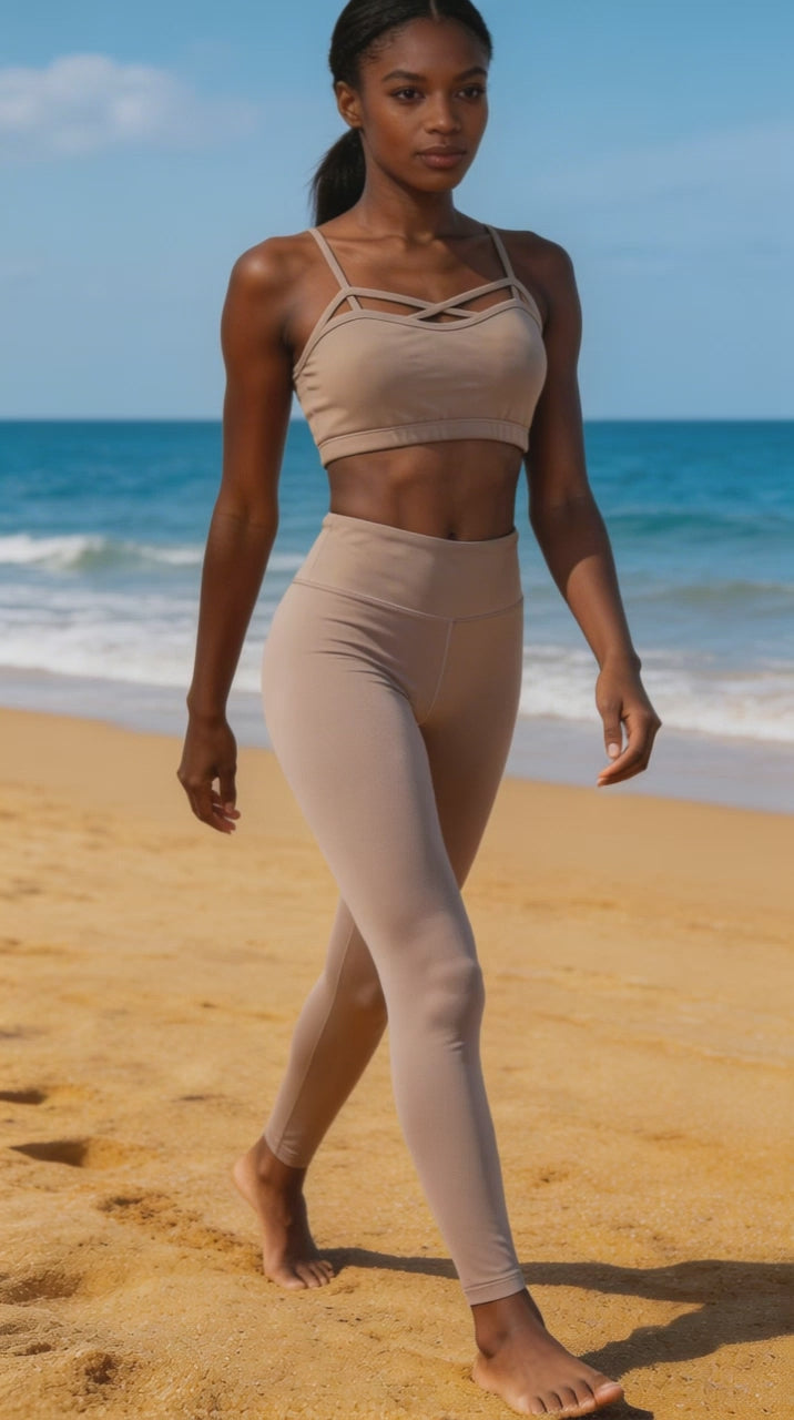 Criss Cross Organic Bra - Eco-Friendly Activewear | Intouch Clothing