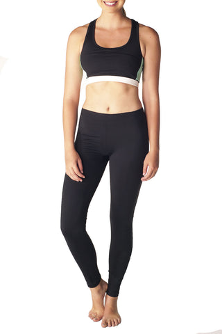 Black Cotton Spandex Legging
