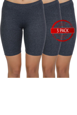 3 Pack of Cotton Spandex Bike Shorts
