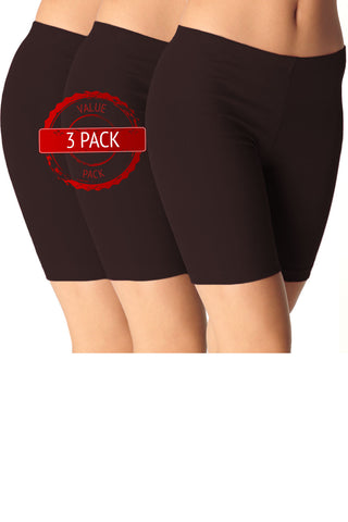 3 Pack of Cotton Spandex Bike Shorts
