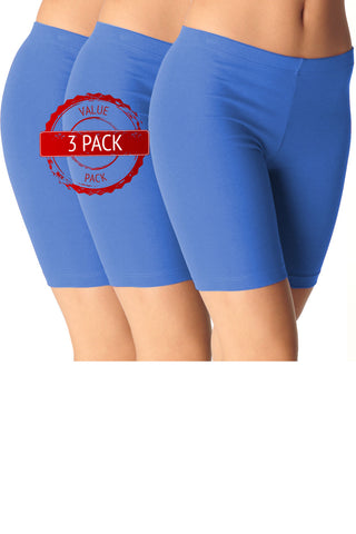 3 Pack of Cotton Spandex Bike Shorts