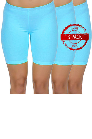 3 Pack of Cotton Spandex Bike Shorts
