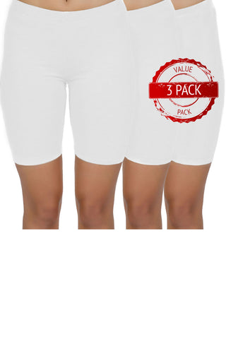 3 Pack of Cotton Spandex Bike Shorts