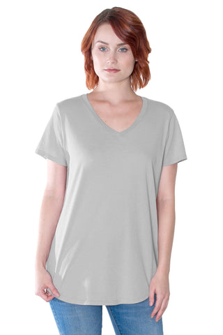 Organic Cotton Long V-Neck Tee