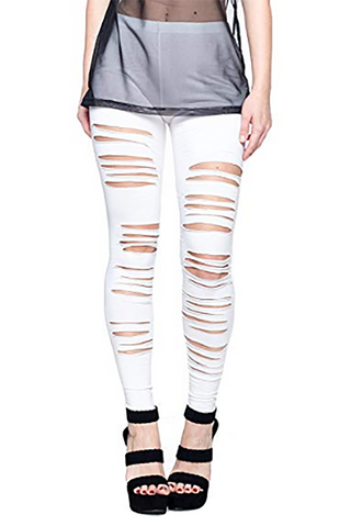 Ripped Cotton Legging