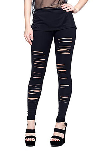 Ripped Cotton Legging