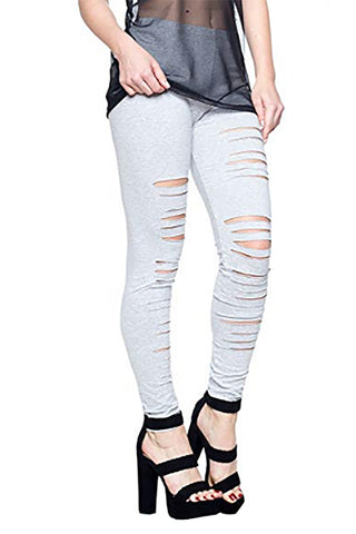 Ripped Cotton Legging