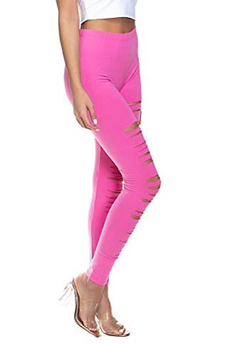 Ripped Cotton Legging
