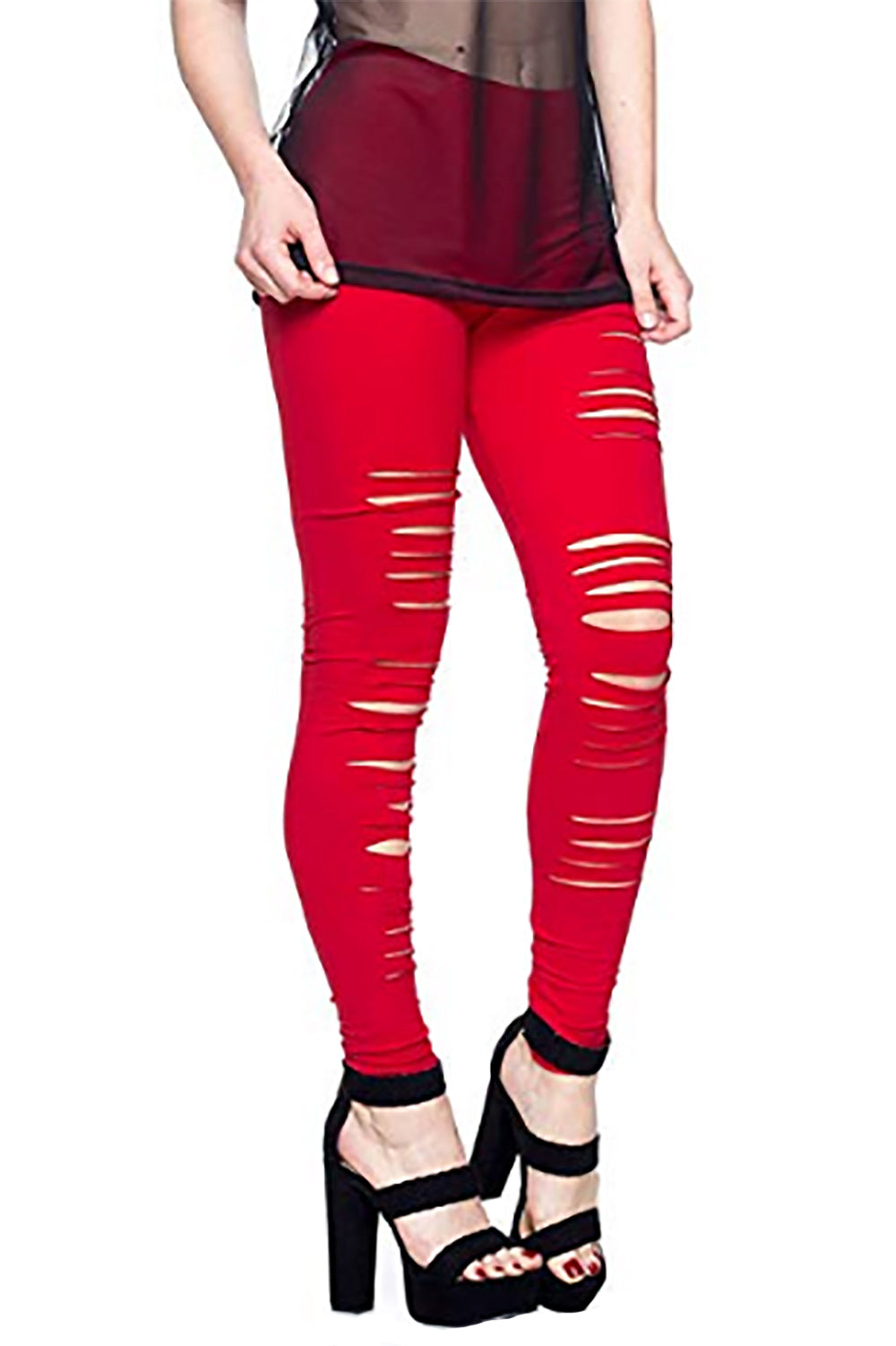 Ripped Cotton Legging