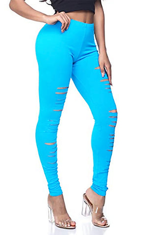 Ripped Cotton Legging