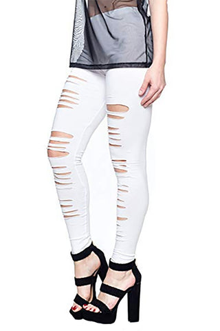 Ripped Cotton Legging